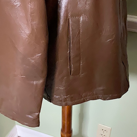 HABAND Executive Division Men’s Medium Brown Leather Coat With Zip In Lining - Picture 5 of 9